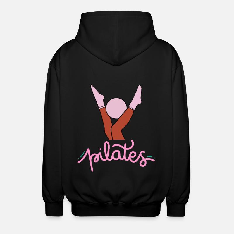 Pilates Élan Rose - Unisex Kapuzenjacke - Schwarz