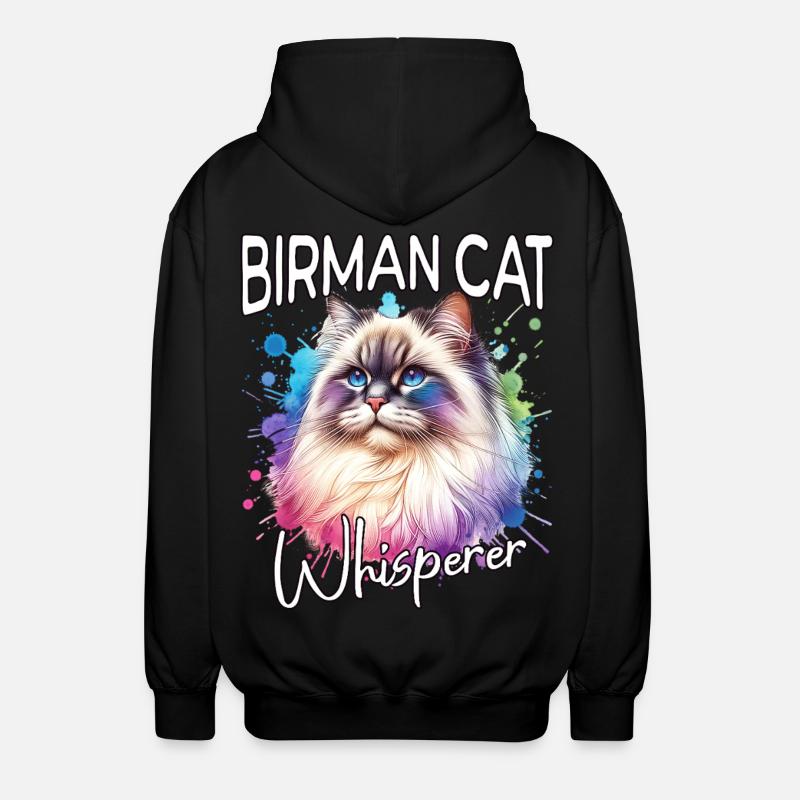 Le Murmureur de chats Birman - Veste à capuche unisexe - noir