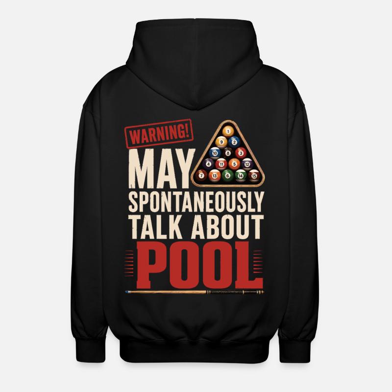 T-shirt de billard avec l’inscription - Veste à capuche unisexe - noir