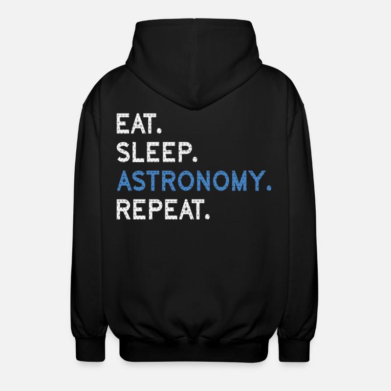 Astronomie Manger Sommeil Répéter - Veste à capuche unisexe - noir