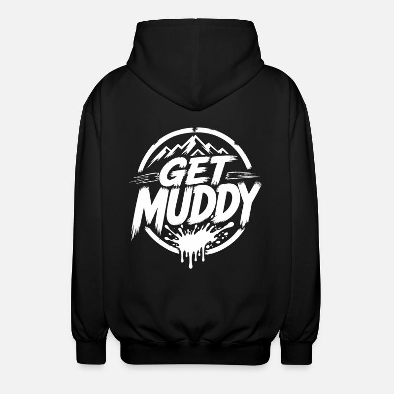 Get Muddy - Logo blanc - Veste à capuche unisexe - noir