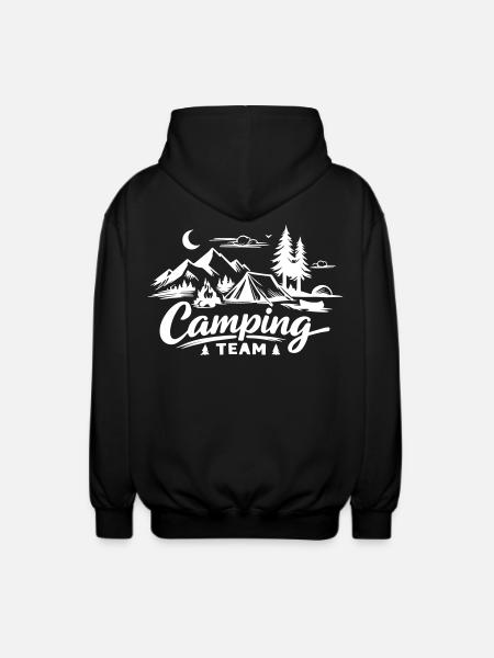Camping Team - Unisex Hooded Jacket - black