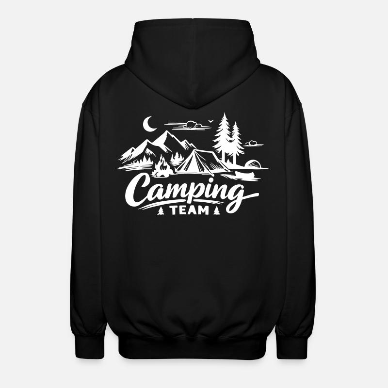 Camping Team - Unisex Kapuzenjacke - Schwarz