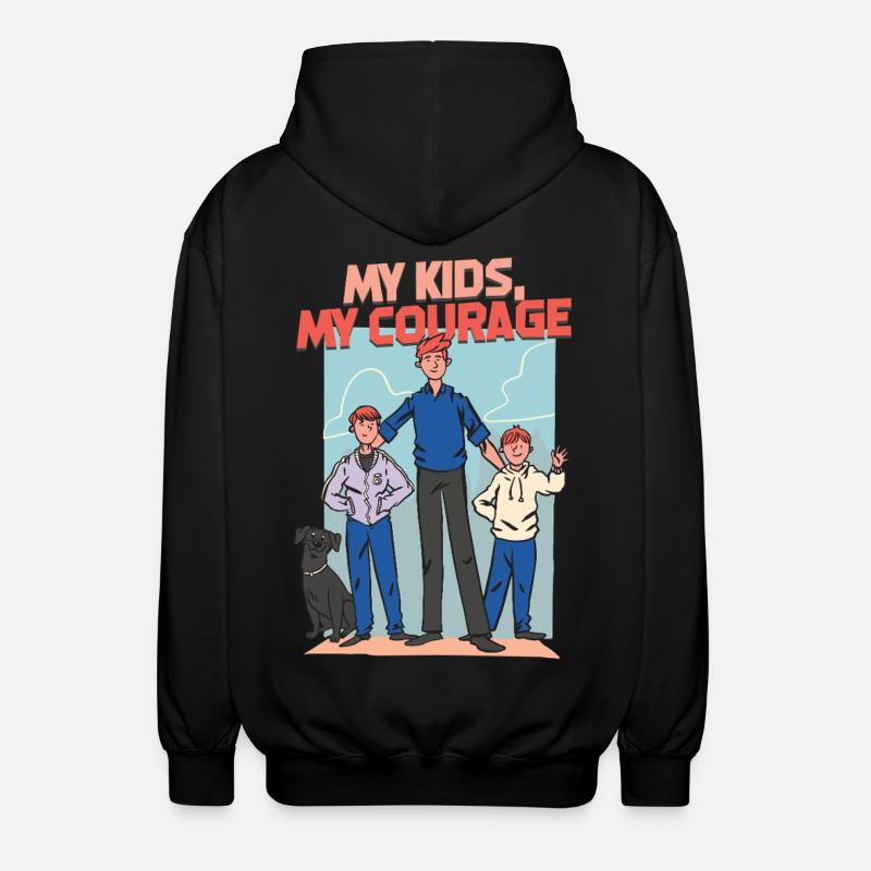 Single Dad Single Dad - Unisex Hooded Jacket - black