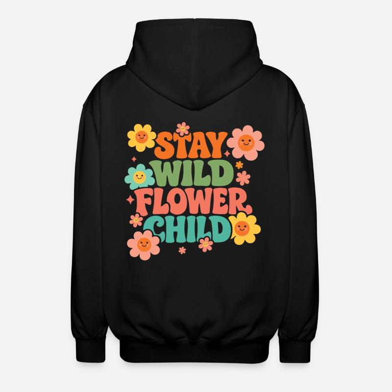 Reste l’enfant des fleurs sauvages - Veste à capuche unisexe - noir