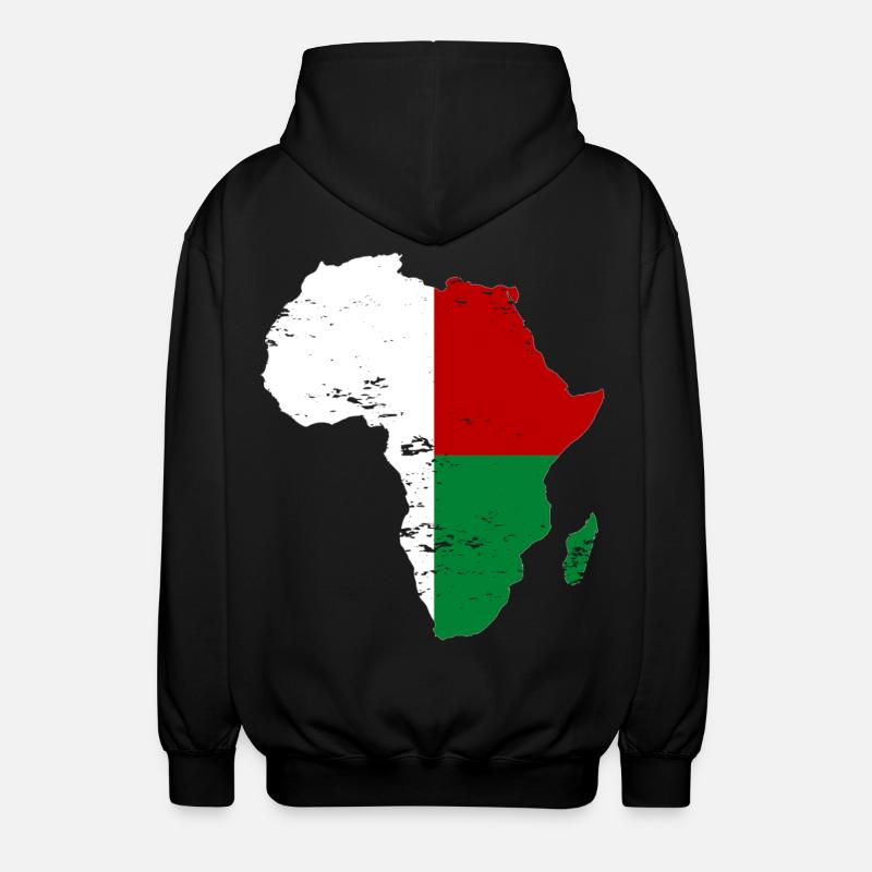 Drapeau de Madagascar Afrique - Veste à capuche unisexe - noir