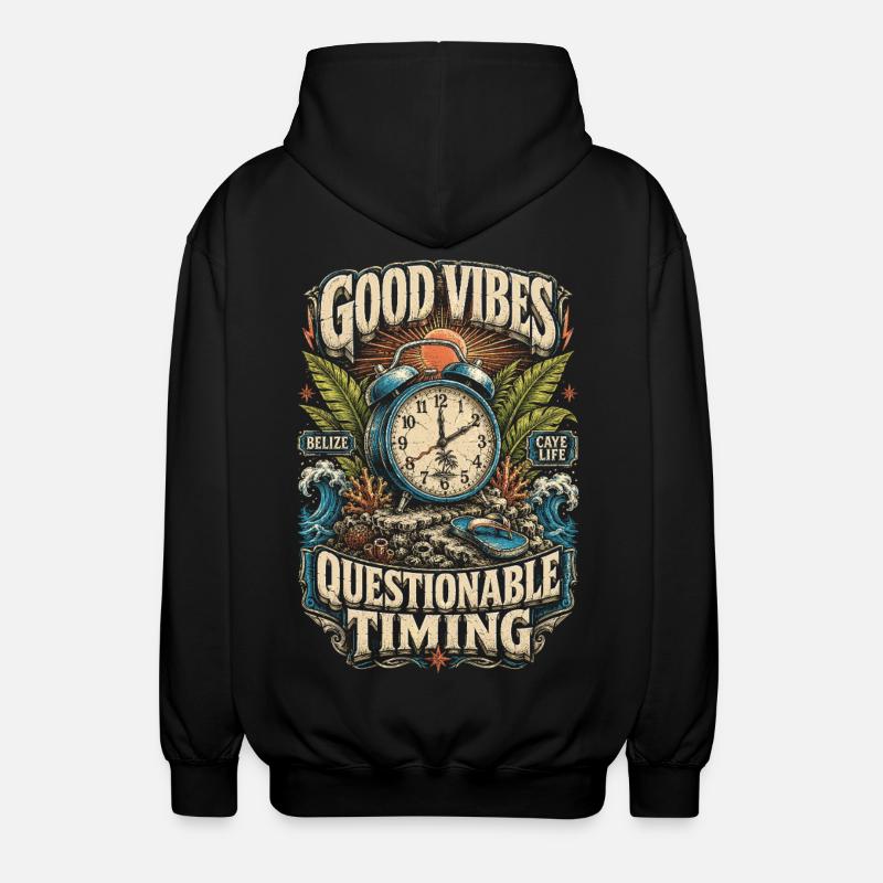 Belize Belizische Wurzel Questionable Timing - Unisex Kapuzenjacke - Schwarz