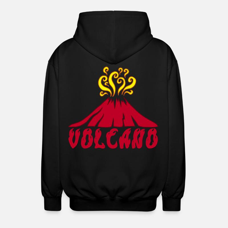 Volcan en éruption - Veste à capuche unisexe - noir
