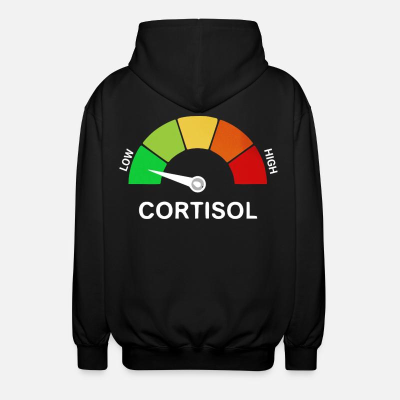 Low Cortisol Scale - Unisex Hooded Jacket - black