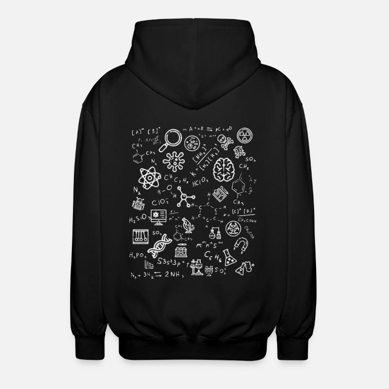 Sciences, Chimie, Physique, Biologie, Nerd - Veste à capuche unisexe - noir