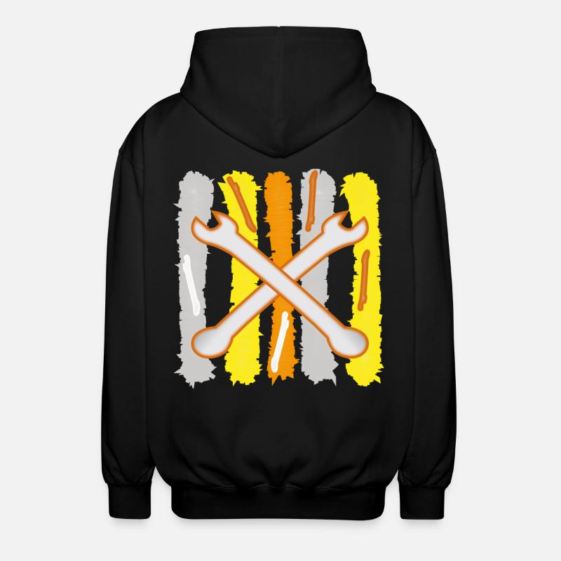 Tool wrenches - Unisex Hooded Jacket - black