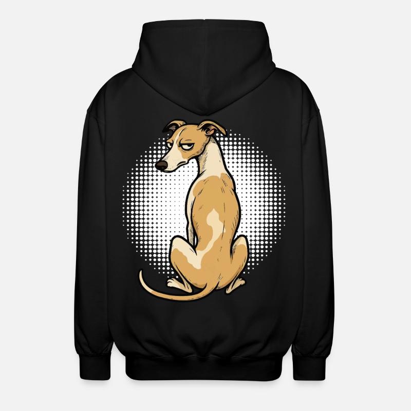 Whippet Greyhound Whippets Greyhound Owner - Unisex Hooded Jacket - black