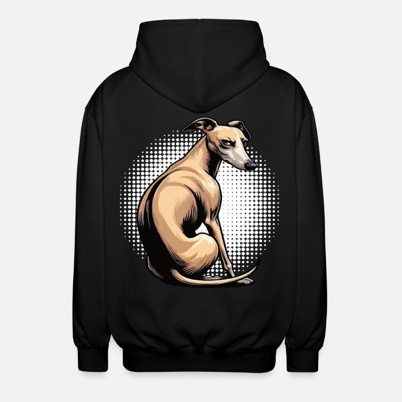 Whippet Greyhound Whippets Greyhound Owner - Unisex Hooded Jacket - black