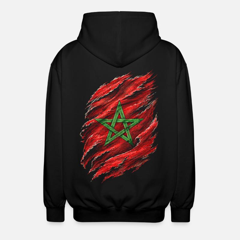Moroccan Moroccan Moroccan - Unisex Hooded Jacket - black
