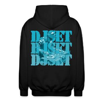 DJ set - Veste à capuche unisexe - noir - Dos - AI Model Male 185 light (185cm)