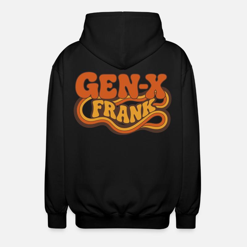 Logo rétro de Frank Gen-X - Veste à capuche unisexe - noir