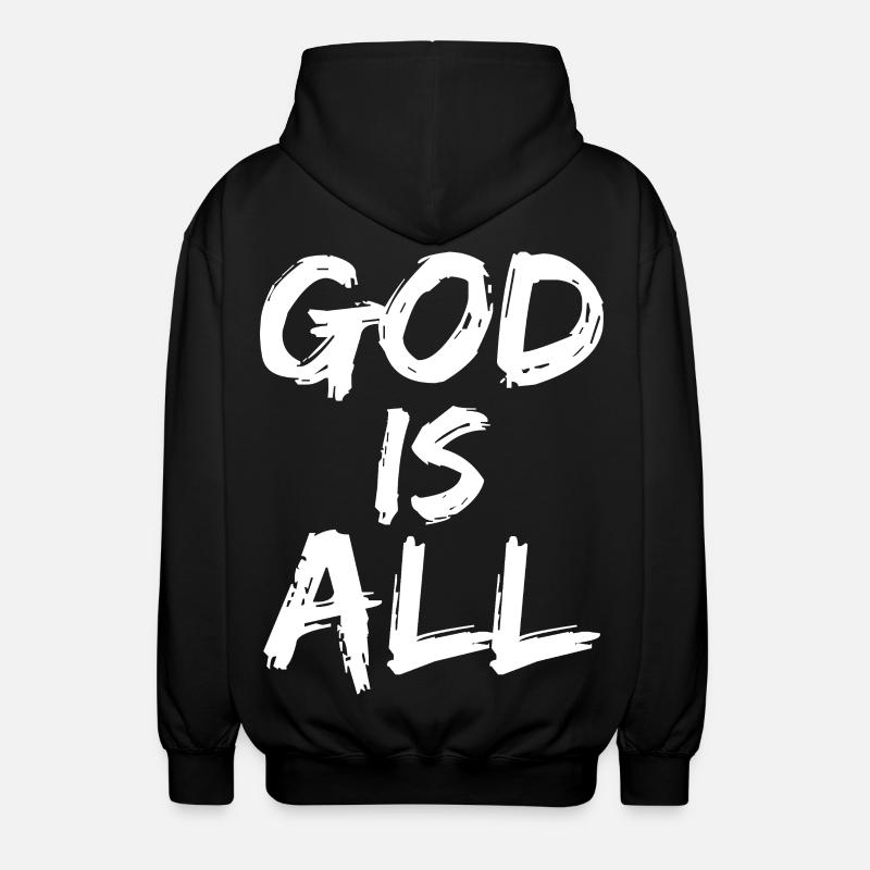 Dieu est tout - Veste à capuche unisexe - noir