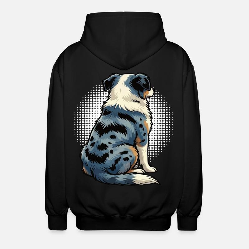 Australian Shepherd Aussie Aussiebesitzer Aussies - Unisex Kapuzenjacke - Schwarz