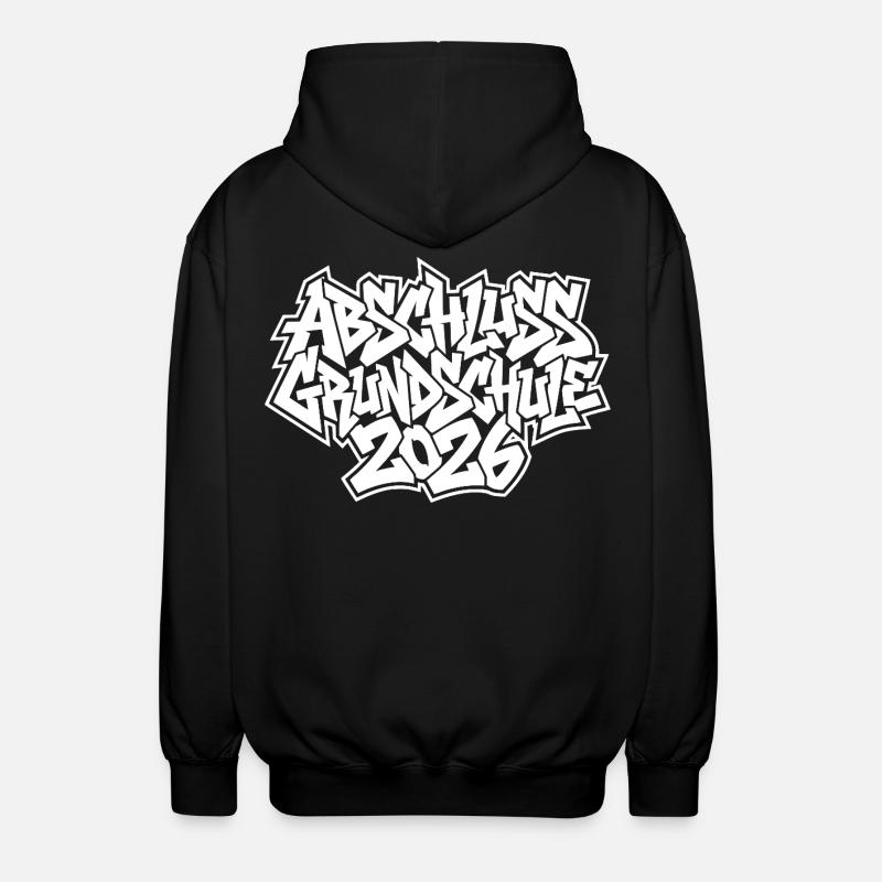Grundschule Abschluss 2026 Graffiti - Unisex Kapuzenjacke - Schwarz