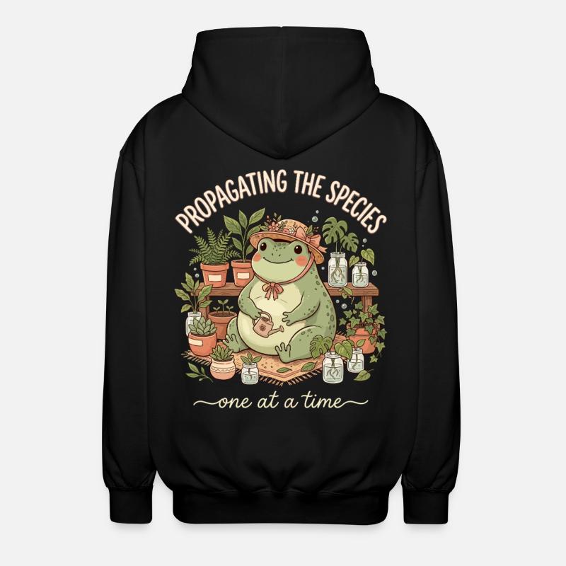 Propagation de l’espèce Maman jardinière - Veste à capuche unisexe - noir