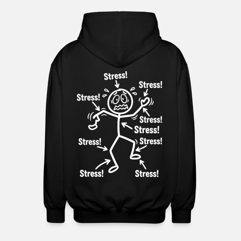 stress_figur_pfeile - Unisex Hooded Jacket - black