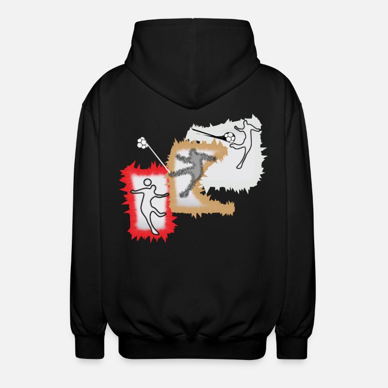 Dynamischer Ballspieler - Unisex Kapuzenjacke - Schwarz