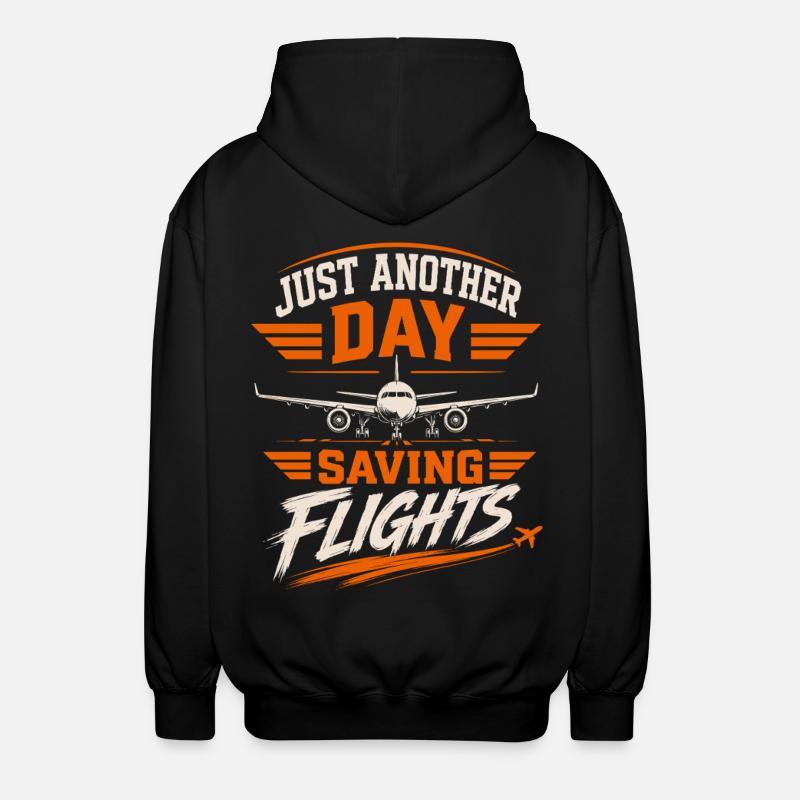 Luftfahrt Technik Wartung Flugzeug Profi - Unisex Kapuzenjacke - Schwarz