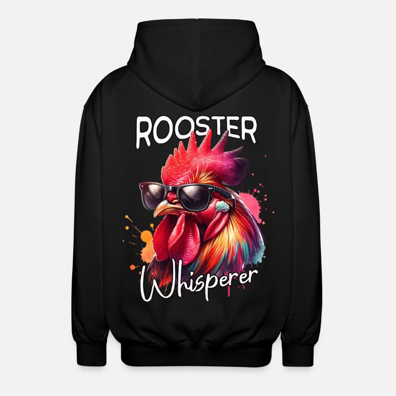 Hahn Flüsterer - Unisex Kapuzenjacke - Schwarz