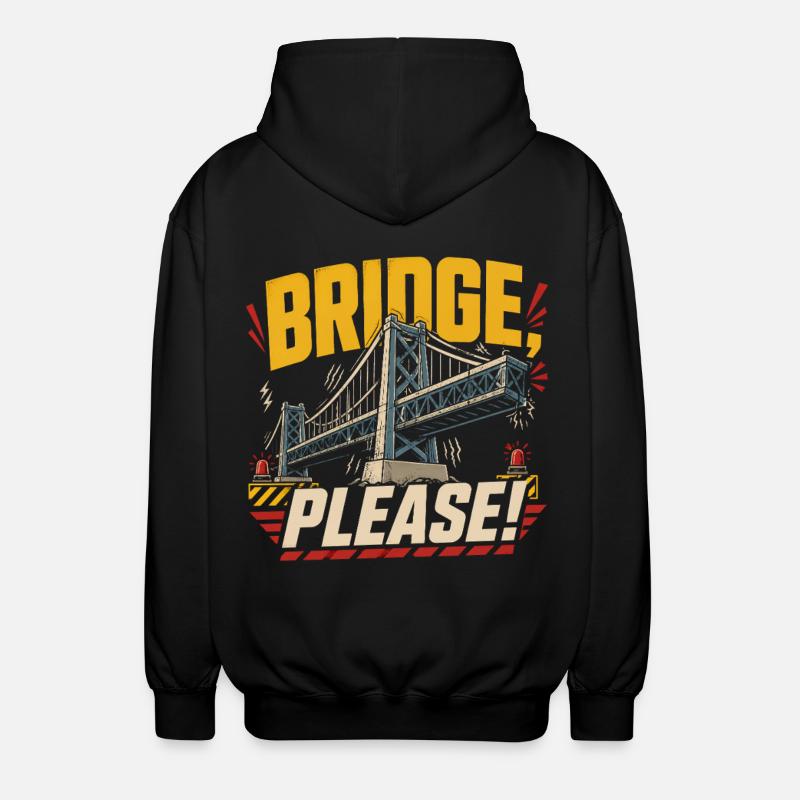 Bridge Engineer Civil Engineering - Unisex Hooded Jacket - black