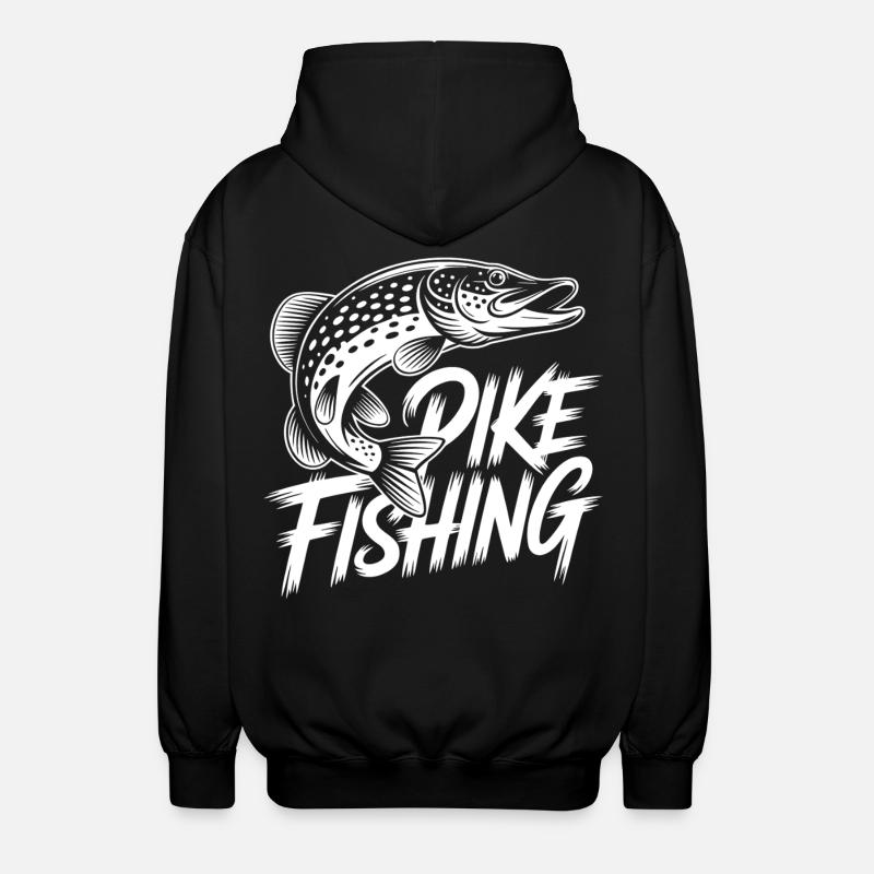 Springender Hecht - Unisex Kapuzenjacke - Schwarz
