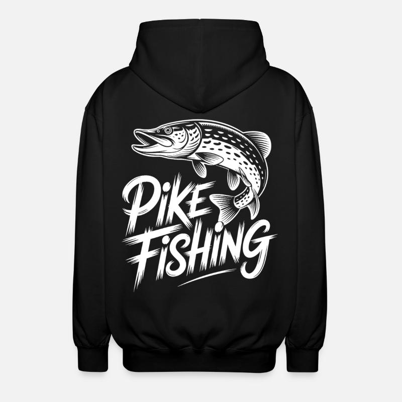 Springender Hecht - Unisex Kapuzenjacke - Schwarz