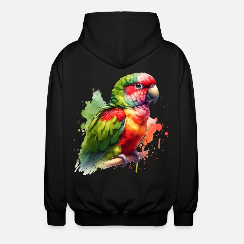 Alexandra Parakeet Gift - Unisex Hooded Jacket - black