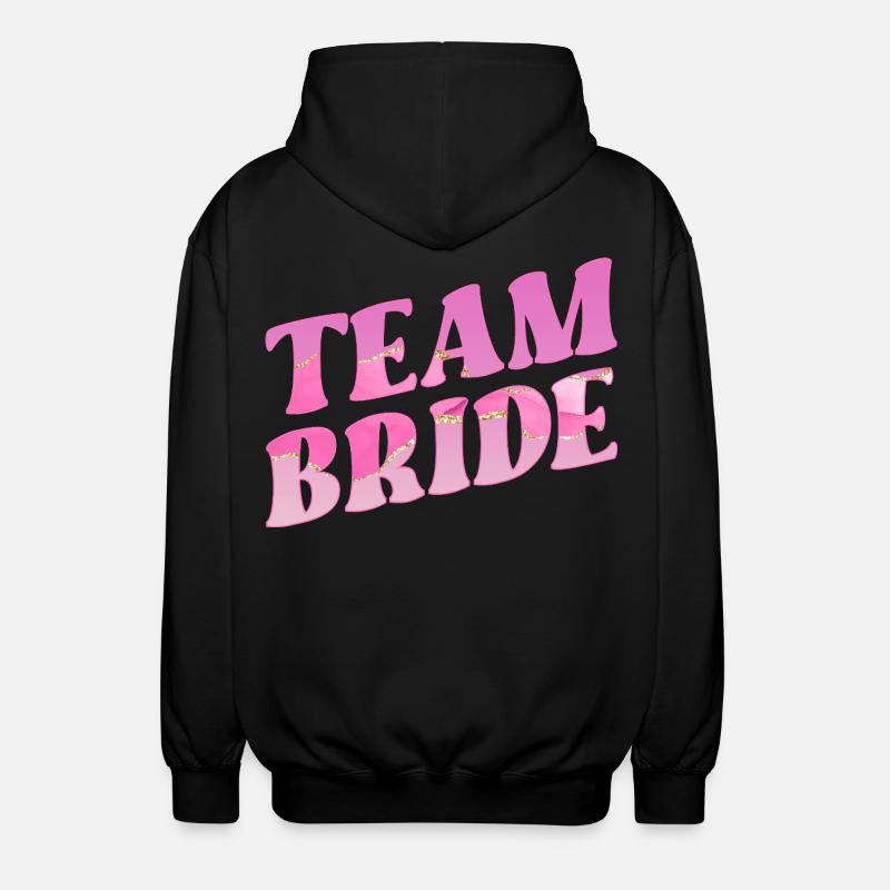 Équipe de mariage mariée - Veste à capuche unisexe - noir