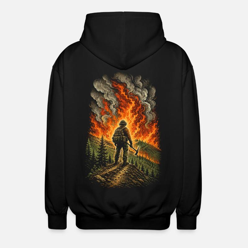 Fire brigade fire brigade groups - Unisex Hooded Jacket - black