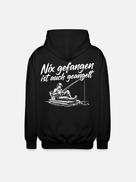 Angeln mit Humor - Unisex Kapuzenjacke - Schwarz