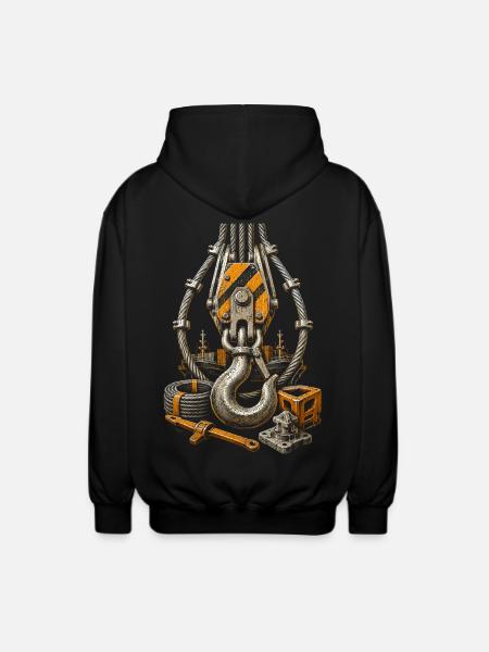 docker - Unisex Hooded Jacket - black