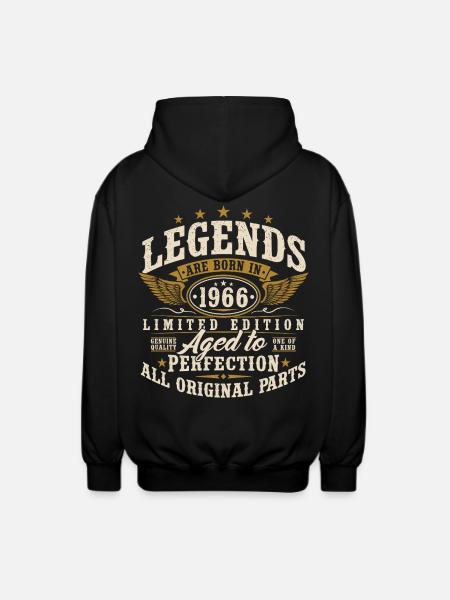1966 Né 60e anniversaire 60 ans - Veste à capuche unisexe - noir