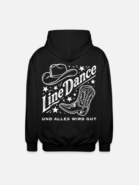 Line Dance Cowboy Flair - Unisex Kapuzenjacke - Schwarz