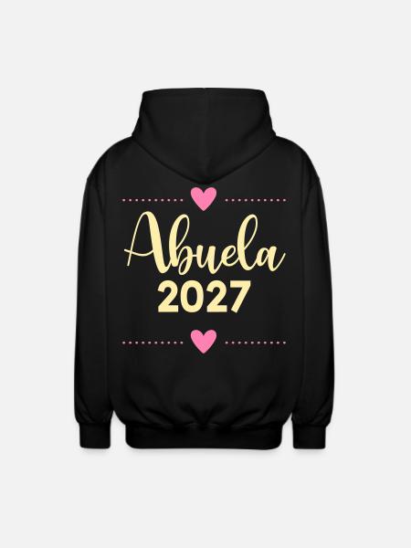 Baby 2017, spanische Großmutter - Unisex Kapuzenjacke - Schwarz