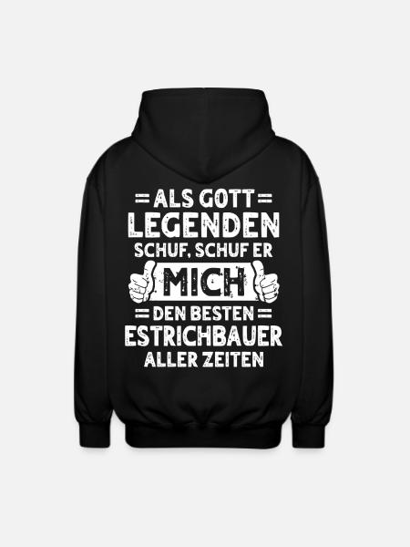 Estrichbauer - Unisex Kapuzenjacke - Schwarz