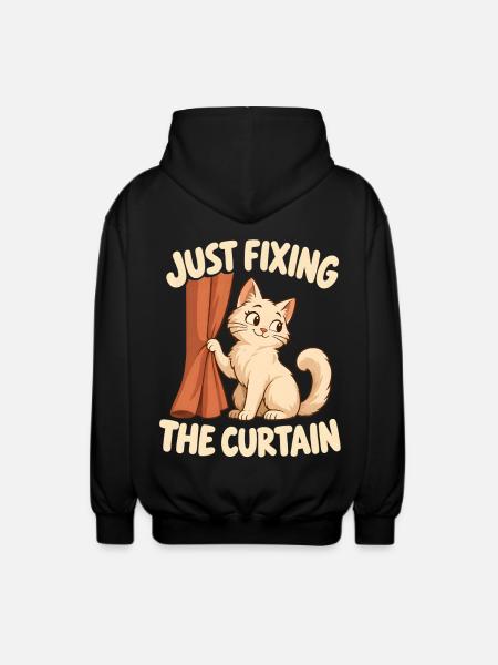 Nur den Vorhang reparieren - Unisex Kapuzenjacke - Schwarz