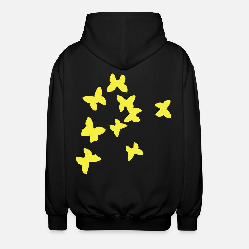 Oiseaux d'été jaune - Veste à capuche unisexe - noir