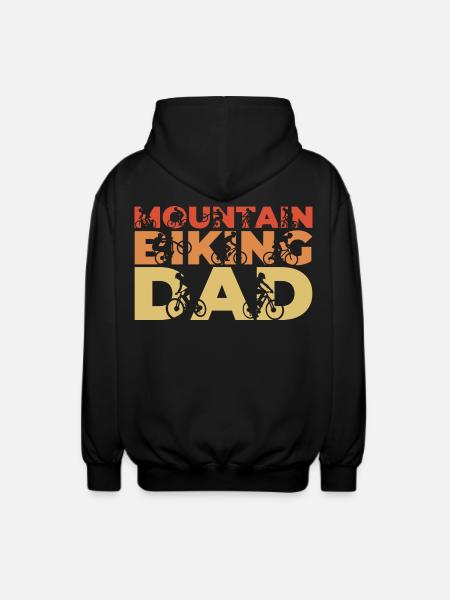 Funny mountain biker father - Unisex Hooded Jacket - black