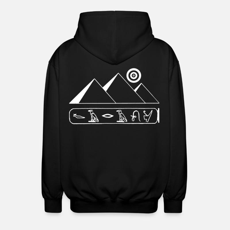 Pyramids and White Pharaoh - Unisex Hooded Jacket - black