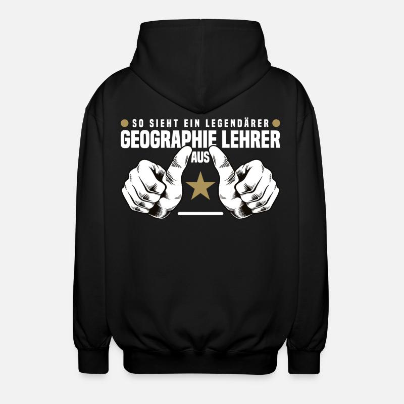 Professeur de géographie - Veste à capuche unisexe - noir