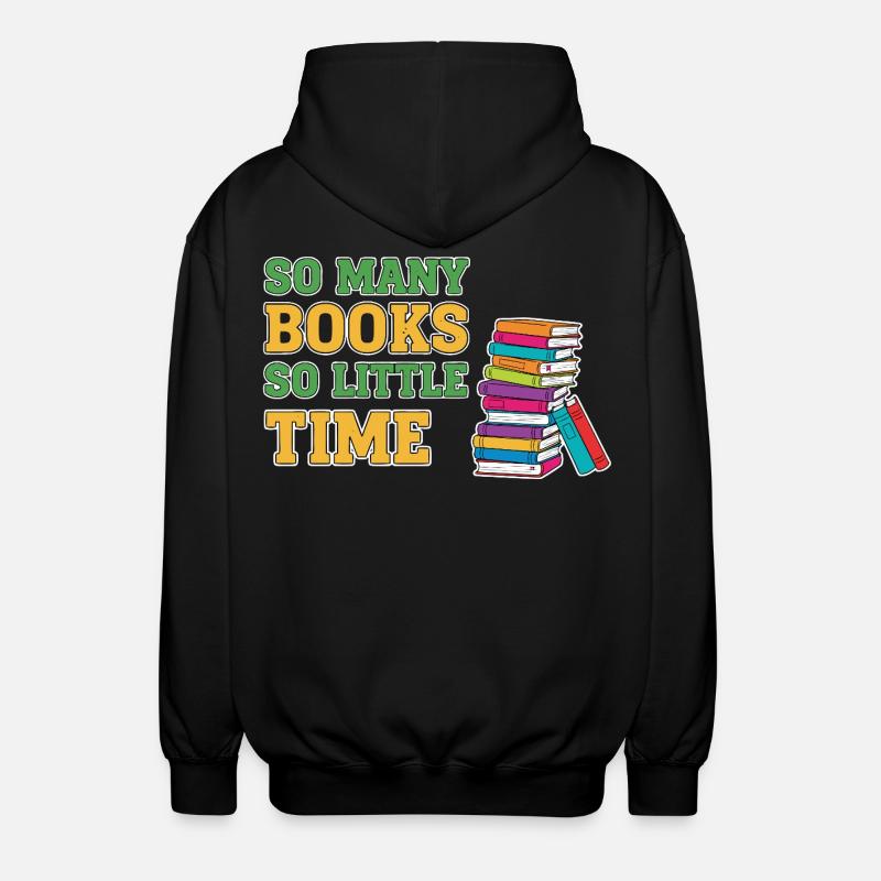 Bücherwurm Lesen Buch - Unisex Kapuzenjacke - Schwarz