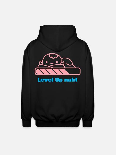 Level Up, Bald-Papa! - Unisex Kapuzenjacke - Schwarz