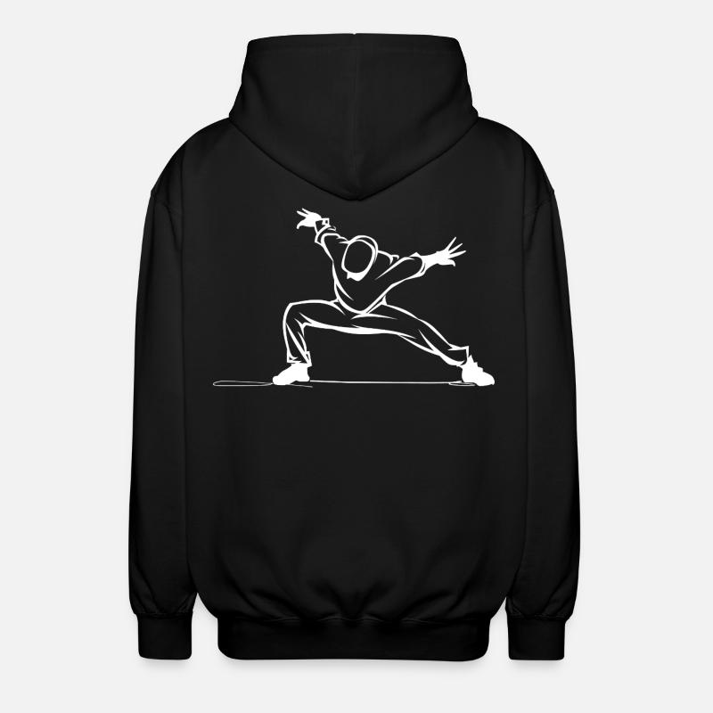 Dessin de breakdancer - Veste à capuche unisexe - noir