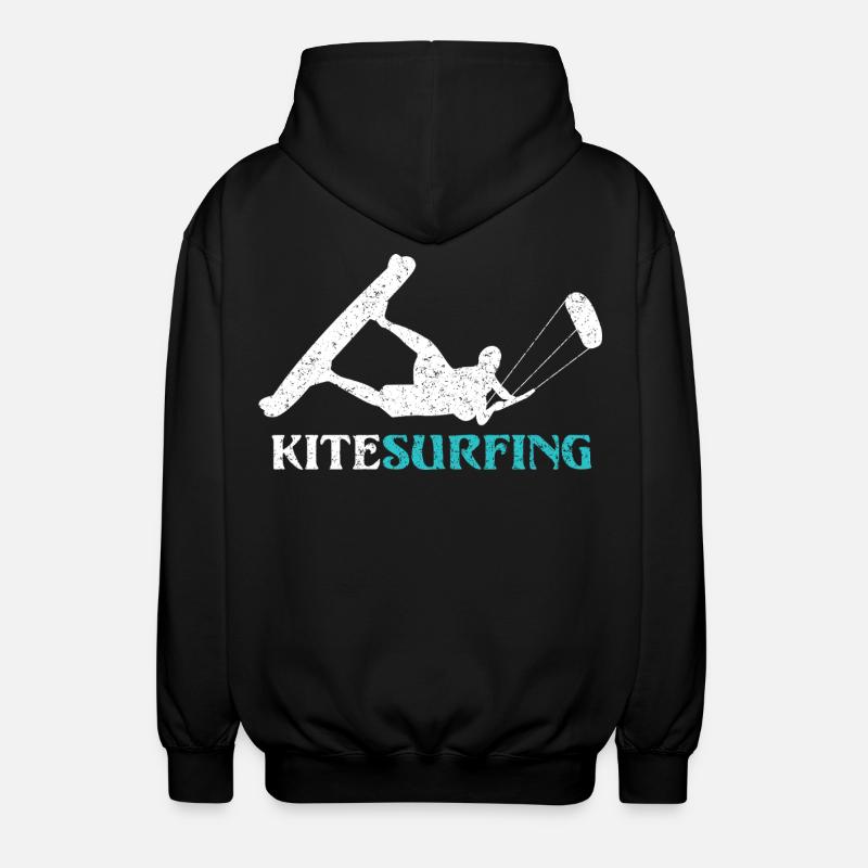 Ride the Wind – Kitesurf Style - Veste à capuche unisexe - noir
