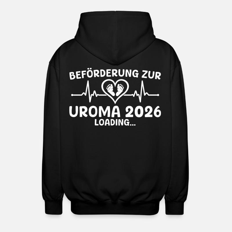 Werdende Uroma 2026 loading - Urgroßmutter - Unisex Kapuzenjacke - Schwarz
